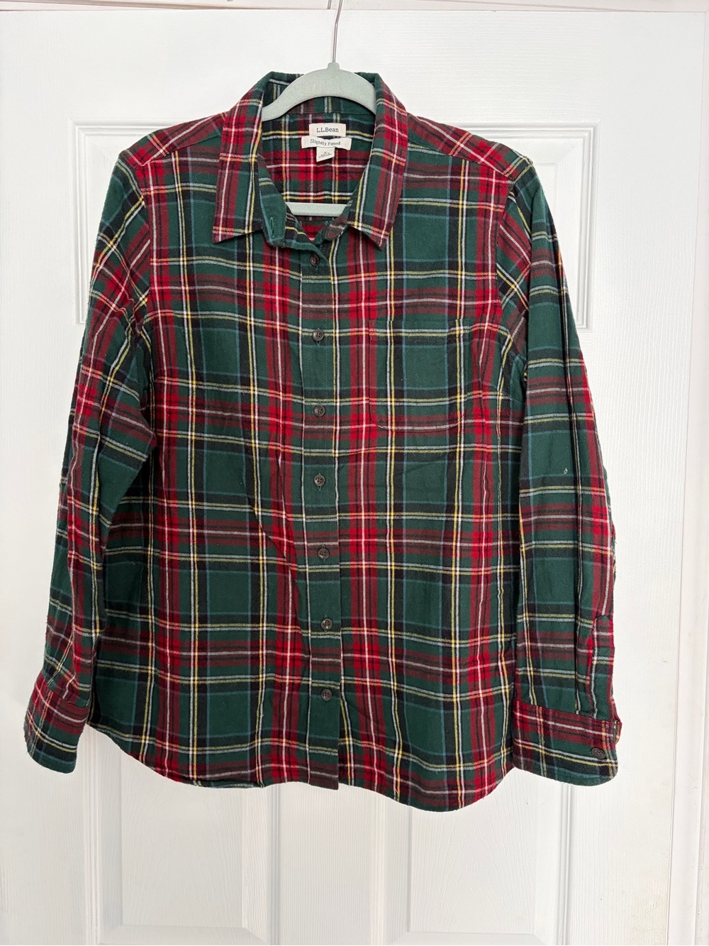 L.L. Bean Ladies PL Plaid Flannel Button-Up Shirt